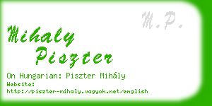 mihaly piszter business card